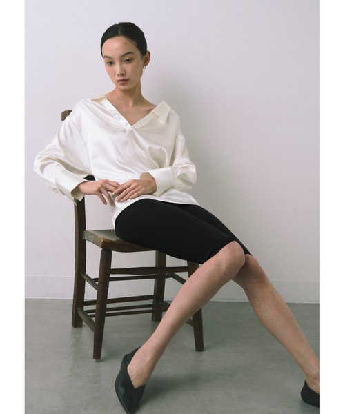 kiehtova（キエトヴァ）の「【kiehtova】SOFT TOUCH KNIT CAPRI PANTS/ソフトタッチニットカプリパンツ（その他パンツ・レディース・ダークグレー/ブラック/ベージュ・FREE）」の4枚目の写真