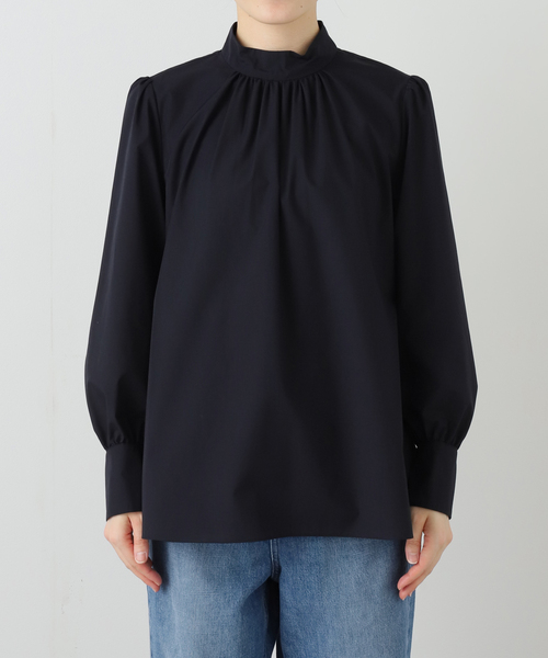 La TOTALITE(ラトータリテ)の「【洗える】ボータイ2WAYブラウス(シャツ/ブラウス・レディース・ネイビー/ホワイト・FREE)」の7枚目の写真