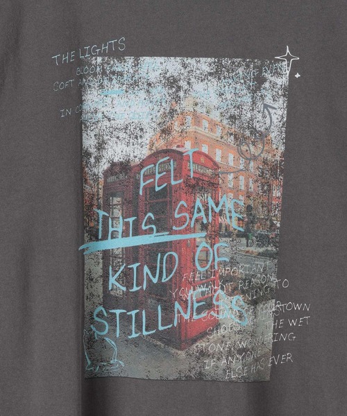 PBLIM(ページボーイリム)の「《UNISEX》ポスターフォトTシャツ フォトプリント / ルーズシルエット(Tシャツ/カットソー・レディース・オフホワイト/チャコールグレー・MEDIUM/LARGE)」の12枚目の写真