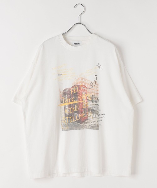 PBLIM(ページボーイリム)の「《UNISEX》ポスターフォトTシャツ フォトプリント / ルーズシルエット(Tシャツ/カットソー・レディース・オフホワイト/チャコールグレー・MEDIUM/LARGE)」の10枚目の写真