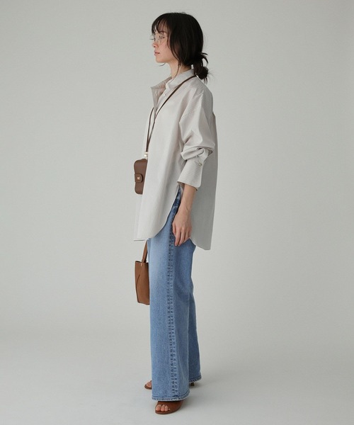 BABYLONE（バビロン）の「コットンオーバーシャツ（シャツ/ブラウス・レディース・サックスブルー/ベージュ/ピンク/ホワイト・フリー）」の20枚目の写真