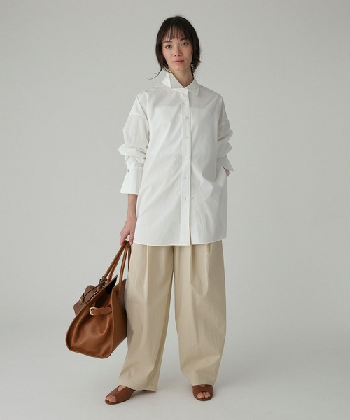 BABYLONE（バビロン）の「コットンオーバーシャツ（シャツ/ブラウス・レディース・サックスブルー/ベージュ/ピンク/ホワイト・フリー）」の19枚目の写真