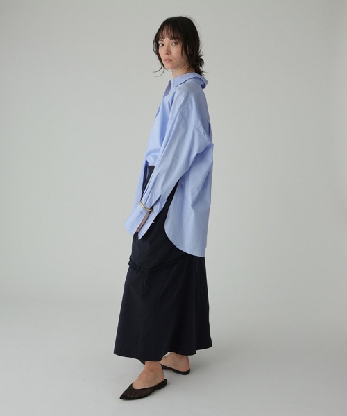 BABYLONE（バビロン）の「コットンオーバーシャツ（シャツ/ブラウス・レディース・サックスブルー/ベージュ/ピンク/ホワイト・フリー）」の21枚目の写真