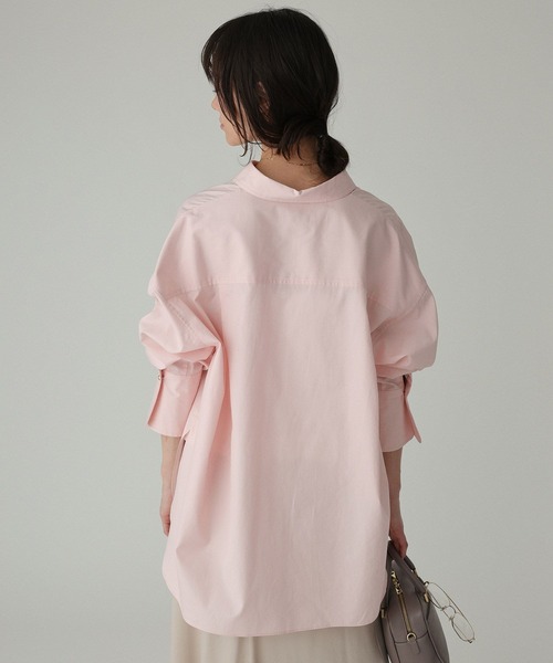 BABYLONE（バビロン）の「コットンオーバーシャツ（シャツ/ブラウス・レディース・サックスブルー/ベージュ/ピンク/ホワイト・フリー）」の18枚目の写真