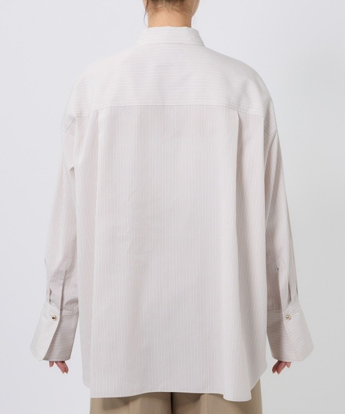 BABYLONE（バビロン）の「コットンオーバーシャツ（シャツ/ブラウス・レディース・サックスブルー/ベージュ/ピンク/ホワイト・フリー）」の8枚目の写真