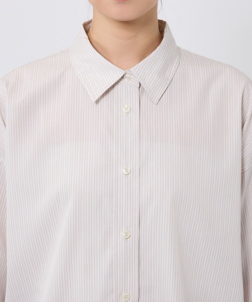 BABYLONE（バビロン）の「コットンオーバーシャツ（シャツ/ブラウス・レディース・サックスブルー/ベージュ/ピンク/ホワイト・フリー）」の12枚目の写真