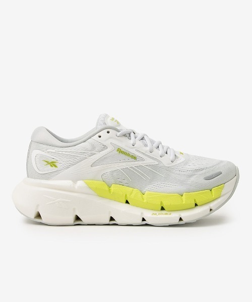 Reebok(リーボック)の「フロートジグ ダブル / FLOATZIG DOUBLE(スニーカー・レディース・ブラック×ピンク/グレー・22.0cm/26.0cm/25.5cm/25.0cm/24.0cm/24.5cm/23.5cm/23.0cm/22.5cm)」の2枚目の写真