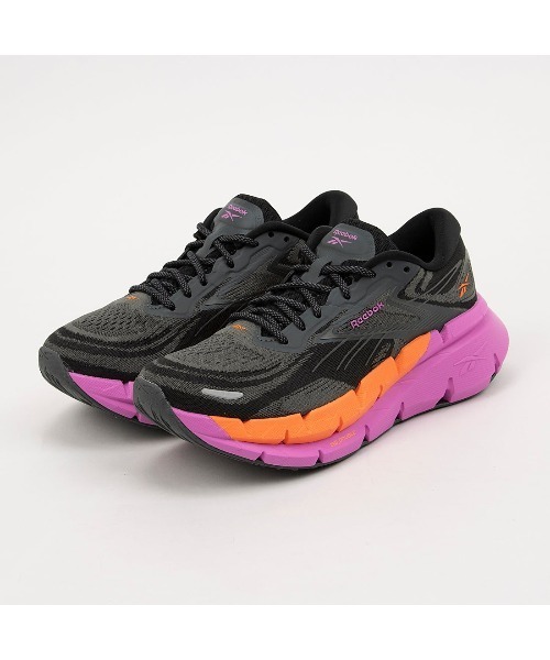 Reebok(リーボック)の「フロートジグ ダブル / FLOATZIG DOUBLE(スニーカー・レディース・ブラック×ピンク/グレー・22.0cm/26.0cm/25.5cm/25.0cm/24.0cm/24.5cm/23.5cm/23.0cm/22.5cm)」の4枚目の写真
