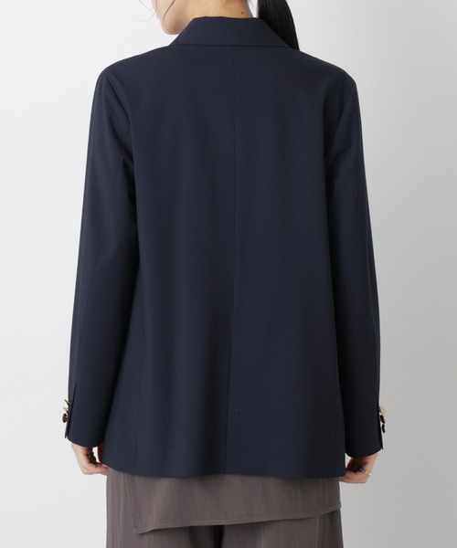 NANO universe（ナノユニバース）の「トロストレッチダブルジャケット(セットアップ可)（テーラードジャケット・レディース・その他1/ダークネイビー・M/S）」の21枚目の写真