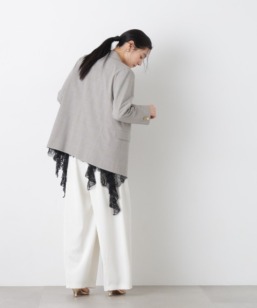 NANO universe（ナノユニバース）の「トロストレッチダブルジャケット(セットアップ可)（テーラードジャケット・レディース・その他1/ダークネイビー・M/S）」の15枚目の写真