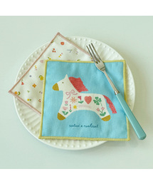 NONLOCAL（ノンローカル）の「[ノンローカル x ソルチ] フローラルポニーティーコースター - ライトブルー（キッチンツール）」