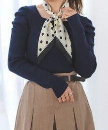 31 Sons de mode | 2026春夏新作 スカーフ付きスクエアニット(ニット/セーター)