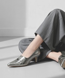 MAMIAN | ポインテッドトゥ 切替 パンプス (5.0cmヒール)(ドレスシューズ)