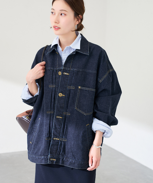 FRAMeWORK(フレームワーク)の「≪追加≫エクストララージデニムジャケット 2(デニムジャケット・レディース・グレー/ネイビー・FREE)」の22枚目の写真