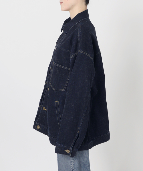 FRAMeWORK(フレームワーク)の「≪追加≫エクストララージデニムジャケット 2(デニムジャケット・レディース・グレー/ネイビー・FREE)」の7枚目の写真