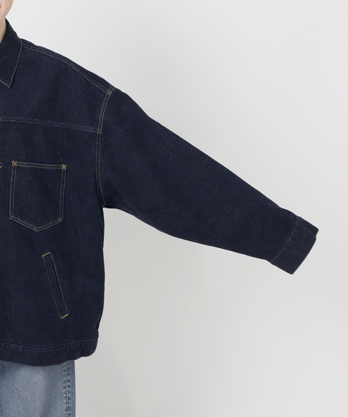 FRAMeWORK(フレームワーク)の「≪追加≫エクストララージデニムジャケット 2(デニムジャケット・レディース・グレー/ネイビー・FREE)」の10枚目の写真
