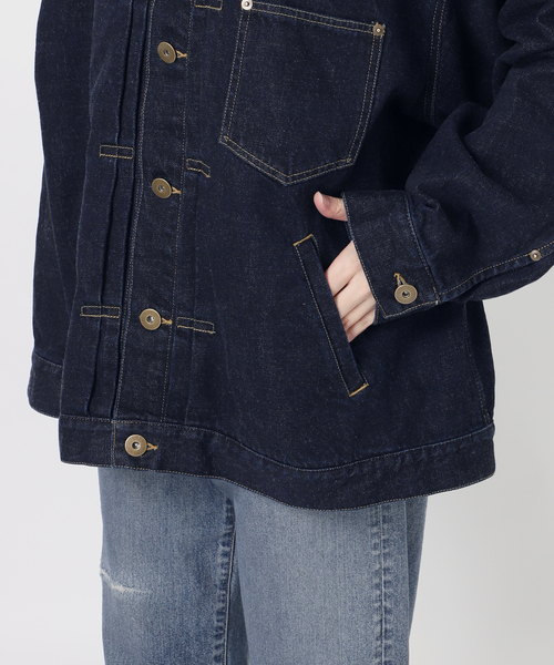 FRAMeWORK(フレームワーク)の「≪追加≫エクストララージデニムジャケット 2(デニムジャケット・レディース・グレー/ネイビー・FREE)」の12枚目の写真