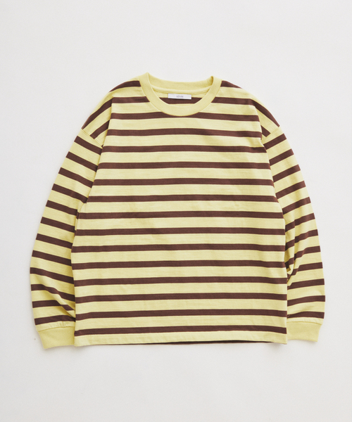 JOURNAL STANDARD relume(ジャーナルスタンダード レリューム)の「ラグビー ボーダー ロンT(Tシャツ/カットソー・メンズ・グレー/イエロー/ネイビー・LARGE/MEDIUM)」の1枚目の写真