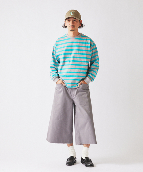 JOURNAL STANDARD relume(ジャーナルスタンダード レリューム)の「ラグビー ボーダー ロンT(Tシャツ/カットソー・メンズ・グレー/イエロー/ネイビー・LARGE/MEDIUM)」の6枚目の写真