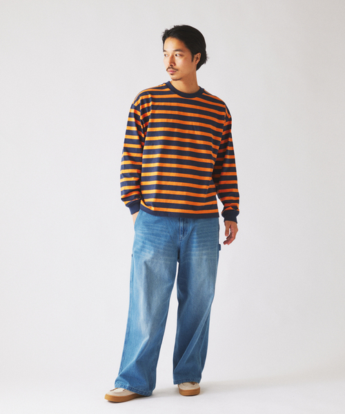 JOURNAL STANDARD relume(ジャーナルスタンダード レリューム)の「ラグビー ボーダー ロンT(Tシャツ/カットソー・メンズ・グレー/イエロー/ネイビー・LARGE/MEDIUM)」の8枚目の写真