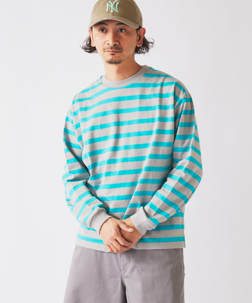 JOURNAL STANDARD relume(ジャーナルスタンダード レリューム)の「ラグビー ボーダー ロンT(Tシャツ/カットソー・メンズ・グレー/イエロー/ネイビー・LARGE/MEDIUM)」の12枚目の写真