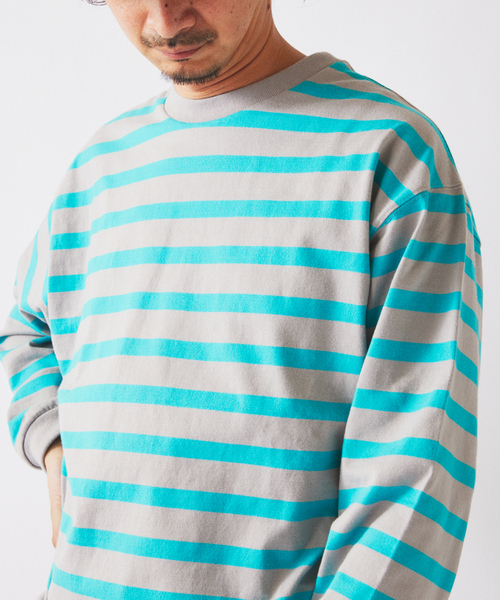 JOURNAL STANDARD relume(ジャーナルスタンダード レリューム)の「ラグビー ボーダー ロンT(Tシャツ/カットソー・メンズ・グレー/イエロー/ネイビー・LARGE/MEDIUM)」の13枚目の写真