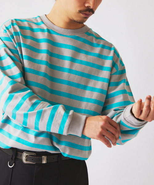 JOURNAL STANDARD relume(ジャーナルスタンダード レリューム)の「ラグビー ボーダー ロンT(Tシャツ/カットソー・メンズ・グレー/イエロー/ネイビー・LARGE/MEDIUM)」の21枚目の写真