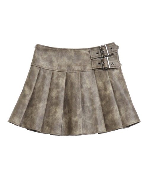 ANAP(アナップ)の「vintage加工 フェイクレザー プリーツ ミニ スカート(スカート・レディース・ブラウン/ブラック・S/M)」の18枚目の写真