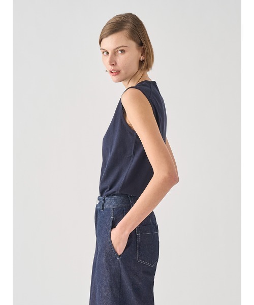 JOHN SMEDLEY(ジョンスメドレー)の「ノースリーブコットンニットプルオーバー(ニット/セーター・レディース・ネイビー・S/M)」の5枚目の写真