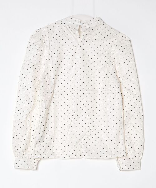 Per sist ence（パーシエンス）の「ドットリボンハイネックブラウス（シャツ/ブラウス・レディース・ブラック/ホワイト・MEDIUM/LARGE/SMALL）」の10枚目の写真