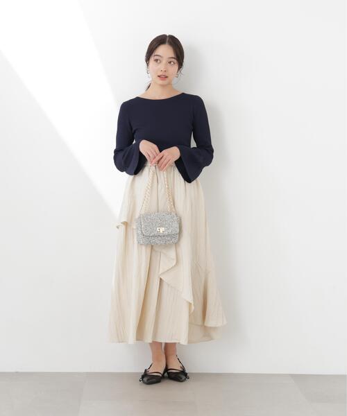 PROPORTION BODY DRESSING(プロポーションボディドレッシング)の「エアリーティアードスカート / 1216120312(スカート・レディース・ベージュ/ブラック・SMALL/P/S/MEDIUM)」の19枚目の写真