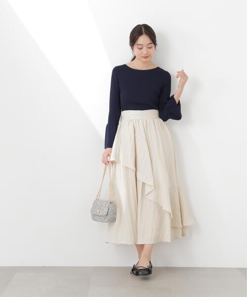 PROPORTION BODY DRESSING(プロポーションボディドレッシング)の「エアリーティアードスカート / 1216120312(スカート・レディース・ベージュ/ブラック・SMALL/P/S/MEDIUM)」の22枚目の写真