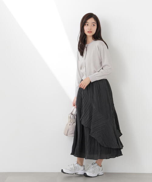 PROPORTION BODY DRESSING(プロポーションボディドレッシング)の「エアリーティアードスカート / 1216120312(スカート・レディース・ベージュ/ブラック・SMALL/P/S/MEDIUM)」の2枚目の写真