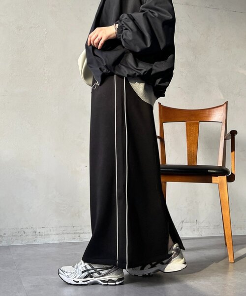 un dix cors(アンディコール)の「ボンディングスカート(スカート・レディース・ブラック/アイボリー/ブルー系その他・FREE)」の13枚目の写真