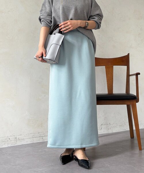 un dix cors(アンディコール)の「ボンディングスカート(スカート・レディース・ブラック/アイボリー/ブルー系その他・FREE)」の14枚目の写真