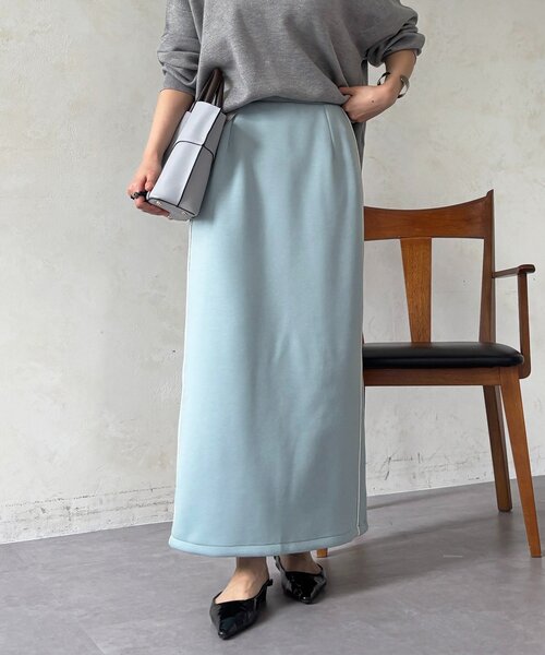 un dix cors(アンディコール)の「ボンディングスカート(スカート・レディース・ブラック/アイボリー/ブルー系その他・FREE)」の11枚目の写真