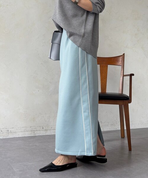 un dix cors(アンディコール)の「ボンディングスカート(スカート・レディース・ブラック/アイボリー/ブルー系その他・FREE)」の12枚目の写真