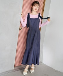 31 Sons de mode | 2026春夏新作 肩リボンデニムライクジャンスカ(ジャンパースカート)