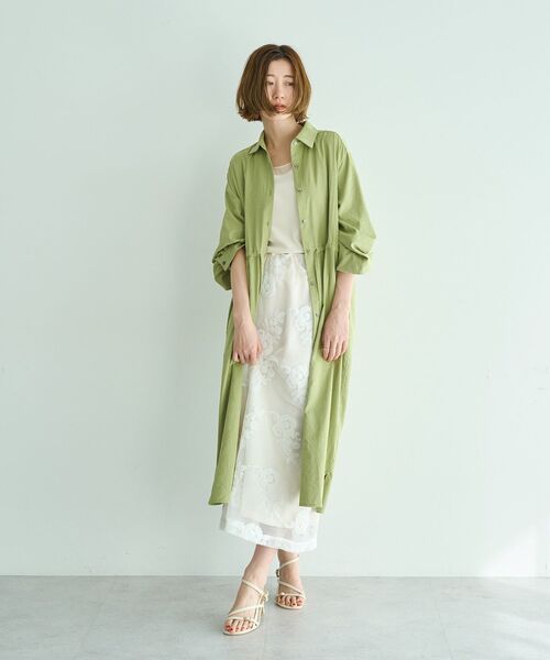 YECCA VECCA（イェッカヴェッカ）の「【UVカット】2way袖バルーンワンピース（シャツワンピース・レディース・ライトベージュ/グリーン系その他3/ラベンダー/チャコールグレー・FREE）」の21枚目の写真