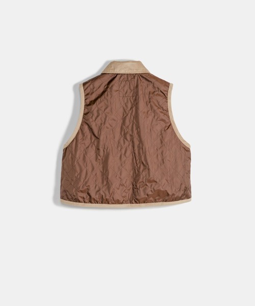 LAVENHAM(ラベンハム)の「Unwadded Cropped Raydon Gilet Womens / アンワディッド クロップド レイドン ジレ ウィメンズ(ベスト・レディース・ダークブラック/ブラウン/オフホワイト・8/10/12)」の13枚目の写真