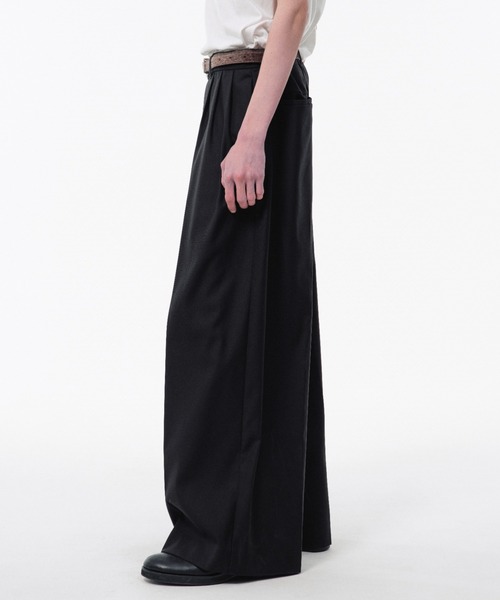 CAMPHOR WOOD(カンファーウッド)の「3 TUCK WIDE BAGGY SLACKS / 3タックワイドバギースラックス(スラックス・メンズ・ブラック/グレー/グレー系1・SMALL/MEDIUM/LARGE)」の7枚目の写真