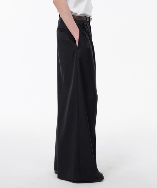 CAMPHOR WOOD(カンファーウッド)の「3 TUCK WIDE BAGGY SLACKS / 3タックワイドバギースラックス(スラックス・メンズ・ブラック/グレー/グレー系1・SMALL/MEDIUM/LARGE)」の9枚目の写真
