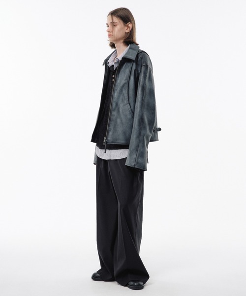 CAMPHOR WOOD(カンファーウッド)の「3 TUCK WIDE BAGGY SLACKS / 3タックワイドバギースラックス(スラックス・メンズ・ブラック/グレー/グレー系1・SMALL/MEDIUM/LARGE)」の12枚目の写真