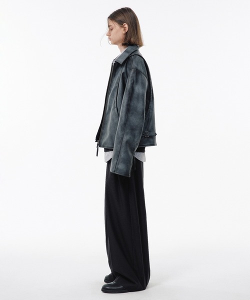 CAMPHOR WOOD(カンファーウッド)の「3 TUCK WIDE BAGGY SLACKS / 3タックワイドバギースラックス(スラックス・メンズ・ブラック/グレー/グレー系1・SMALL/MEDIUM/LARGE)」の13枚目の写真