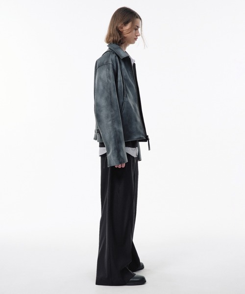 CAMPHOR WOOD(カンファーウッド)の「3 TUCK WIDE BAGGY SLACKS / 3タックワイドバギースラックス(スラックス・メンズ・ブラック/グレー/グレー系1・SMALL/MEDIUM/LARGE)」の15枚目の写真