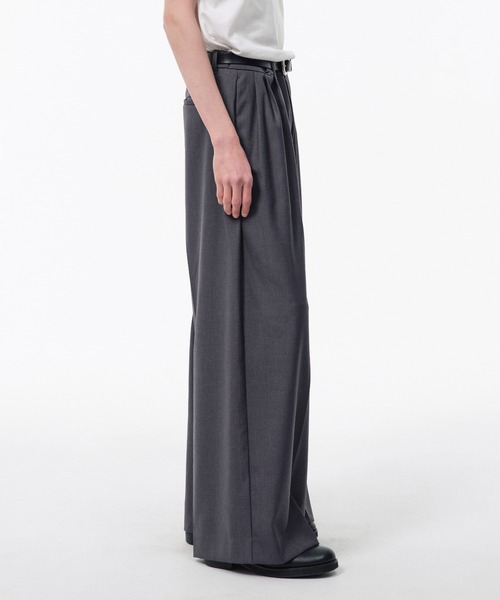 CAMPHOR WOOD(カンファーウッド)の「3 TUCK WIDE BAGGY SLACKS / 3タックワイドバギースラックス(スラックス・メンズ・ブラック/グレー/グレー系1・SMALL/MEDIUM/LARGE)」の22枚目の写真