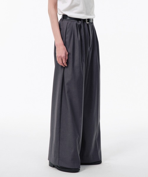 CAMPHOR WOOD(カンファーウッド)の「3 TUCK WIDE BAGGY SLACKS / 3タックワイドバギースラックス(スラックス・メンズ・ブラック/グレー/グレー系1・SMALL/MEDIUM/LARGE)」の21枚目の写真