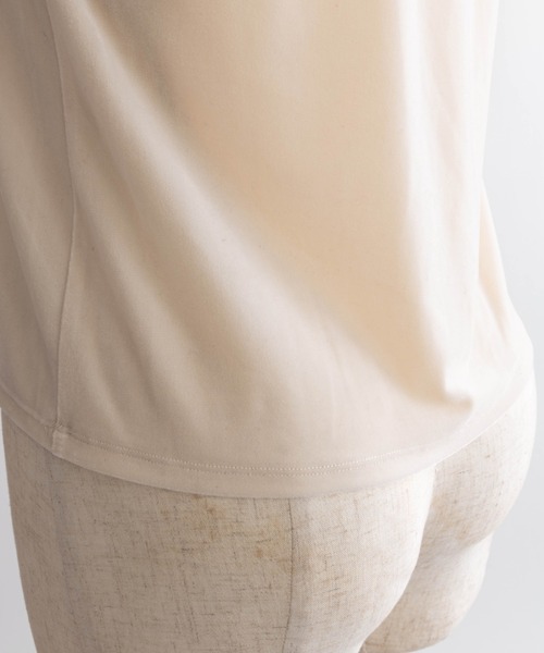 EN NEUME（エンノイム）の「Sheer Velor Ringer Tee（Tシャツ/カットソー・レディース・アイボリー/ピンク/グリーン・FREE）」の14枚目の写真