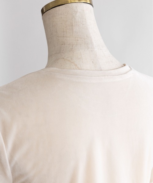 EN NEUME（エンノイム）の「Sheer Velor Ringer Tee（Tシャツ/カットソー・レディース・アイボリー/ピンク/グリーン・FREE）」の12枚目の写真