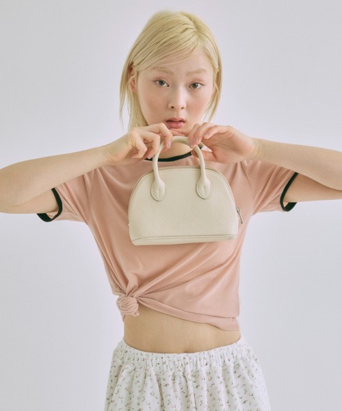 EN NEUME（エンノイム）の「Sheer Velor Ringer Tee（Tシャツ/カットソー・レディース・アイボリー/ピンク/グリーン・FREE）」の18枚目の写真